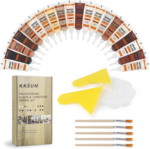 Wood Repair Kit, 20 Colors Resin Compounds for Covering Surface Scratches and Stains