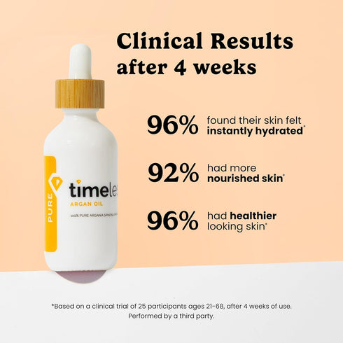 Timeless Skin Care Argan Oil - 100% Pure for Face & Hair Care, Fragrance-Free, 2 oz for Dry Skin