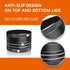 minlen Small Pill Box, Portable Daily Box, Aluminium Alloy Round Container for Pills, Pocket Case (Black)
