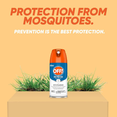 OFF! Defense Insect Repellent Aerosol with Picaridin, Long Lasting Bug Spray, 5 oz