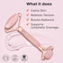 Rose Quartz Face Roller - Relaxation Gifts for Women, Skin Care Tools for Fine Lines, Facial Massager Tools
