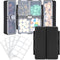 FYY Travel Pill Organizer with Blank Lables,6 Compartments Magnetic Pill Organizer Pill