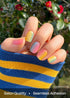 ohora Semi Cured Gel Nail Strips (N Pastel) - Yellow Ombre, Works with Any UV/LED Lamps, Includes 2 Prep Pads