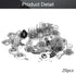 Fielect 20Pairs 18650 Battery Positive Negative Conversion Spring Plate, 16.5mmx16mm Nickeling Plate