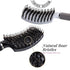 Vented Boar Bristle Styling Hairstreaq Detangling Brush, Single White Brush Anti-Static Detangler, Wet or Dry Use, Fast Blow Drying, Use on Long or Short Hair. (2 Pack, White & Black)