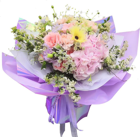 Oakbud 20 Packaging Packaging, 22.8x22.8Inch Sheets Double Sided Iridescent Flower Wrapping Paper,Waterproof Florist