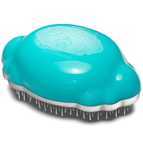 Knot Genie Teeny Detangling Hair Brush for Kids (Aquamarine Dream) - Perfect for Curly Hair