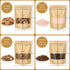 Blisstime 50 Pack Kraft Paper Stand Up Pouches with Matte Window, Resealable Bags for Small Business (6.3 x 8.7 Inches)