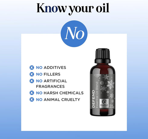 Defend Cleaning Essential Oil Blend, Pure Undiluted Natural Oils for Home Cleansing, Aromatherapy Essential Oil