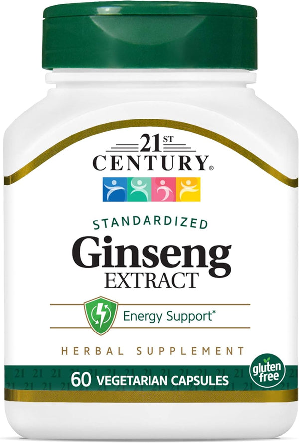 21st Century Ginseng Extract Veg Capsules | 60 Count