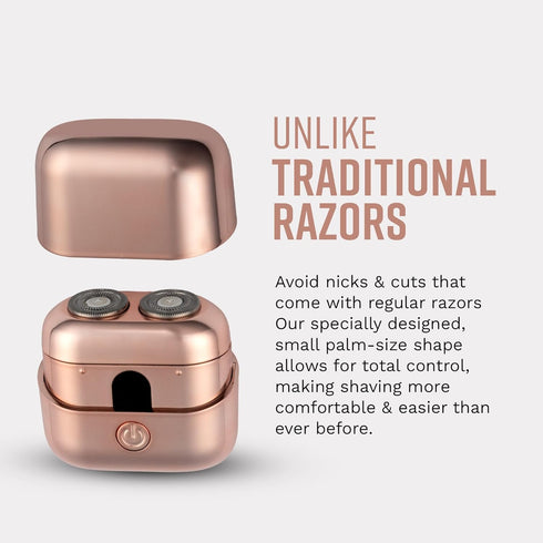 The SPOT Electric Shaver for Women, Wet & Dry Bikini Shaver, Cordless Hair Removal Razor, Rose Gold