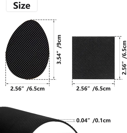 24Pcs Non-Skid Shoe Pads, Anti-Slip Rubber Grips for High Heels, Self-Adhesive, Noise Reduction for Men & Women's Shoes