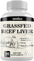 SXNWSN Grass Fed Beef Liver Capsules - Supports Energy Production, Detoxification, Digestion, Immunity