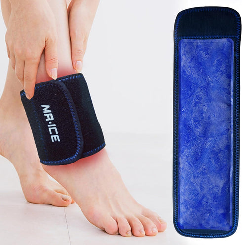 Ankle Ice Pack Wrap for Foot Pain Relief - Reusable Gel for Sprains, Muscle Pain, Bruises - Foot Ice Pack for Wrist,
