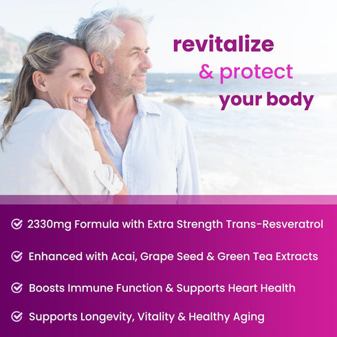 NutraChamps Resveratrol Supplement, Extra Strength for Healthy Aging, Immune Support, 60 Vegan Capsules