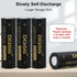 3.7 Volt 21700 Rechargeable Battery 5000mAh 2 Pack Large Capacity for LED Flashlight, Headlamps