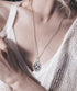 INFUSEU Aromatherapy Necklaces, Essential Oils Diffuser for Women with 7 Lava Rocks Stones, 24" Chain