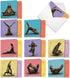 The Best Card Company - 20 Blank Yoga Animal Cards, All Occasion Kids Set (4 x 5.12 Inch, 10 Designs)