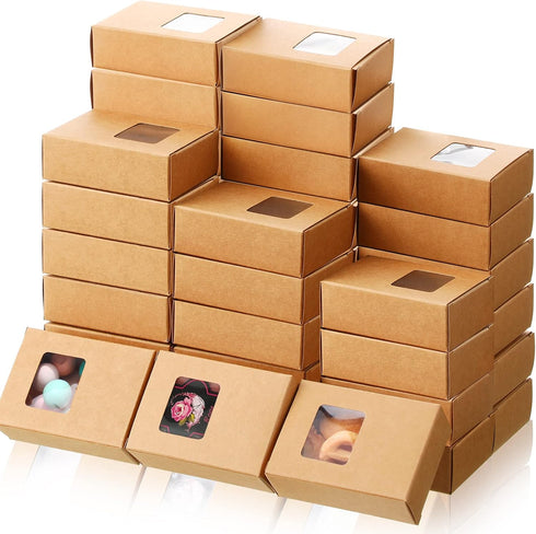 Outus 100 Pcs Soap Packaging Boxes Bulk Soap Boxes for Homemade with Window