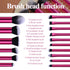 BS-MALL Makeup Brushes - 16 Pcs Purple Short Handle Travel Set with 1 Triangle Puff (HotPink)