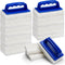 18 Pcs Handled Bath Scrubber Set, 15 Bathroom Scouring Pads, 3 Bathtub Scrubbers with Handle for Cleaning
