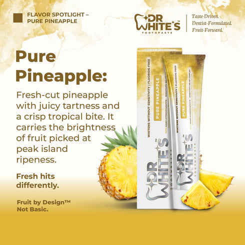 Set 420 Dr. Whites Precision Tongue Care Morning Routine Single Grip | Stainless Steel Tongue Cleaner + Pure Pineapple