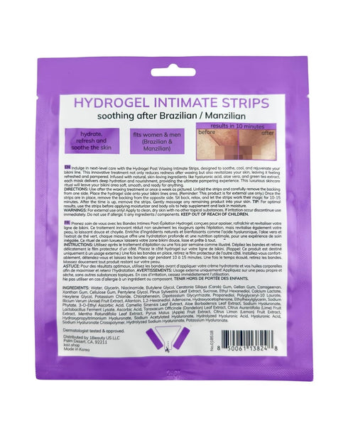 Waxness Set Kaz Hydrogel Intimate Hydrating & Soothing Mask and Strips for Bikini Area After Wax Care Professional Skin