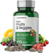 Horbaeach Mega Fruits and Veggies Supplement | 100 Capsules | Vegetarian, Non-GMO, Gluten Free