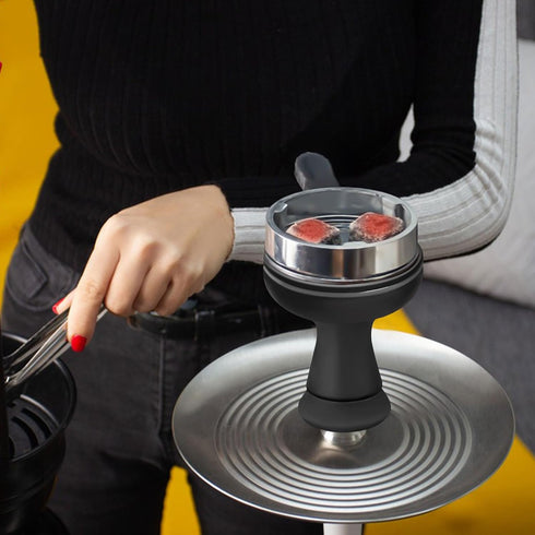 Hookah Bowl, Silicone Phunnel Bowl, Perfect Fit Charcoal Holder, Black Shisha Bowl Replacement for Clay Bowls