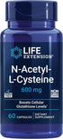 Life Extension N-Acetyl-L-Cysteine (NAC) 600 mg - Immune, Respiratory & Liver Health, 60 Capsules