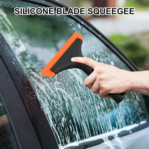 SetSail Shower Squeegee: Small Silicone Squeegee for Glass Doors, Windows, Bathroom & Car