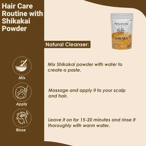 Miniature Shikakai (Acacia Concinna) Powder - Excellent Hair Conditioner & Cleanser for All Hair Types, 227g (8 OZ)