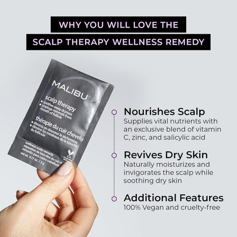 Malibu C Scalp Therapy Wellness Remedy, Dry Scalp Treatment with Vitamin C and Zinc Gluconate