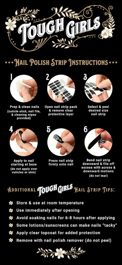 TOUGH GIRLS 20 Gel Nail Polish Strips - Exquisite with Application Accessories, No UV/LED Lamp Required (Coral)