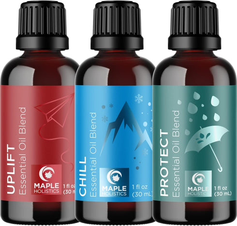 Maple Holistics Essential Oils Set - Relaxing Essential Oil Blends for Diffuser