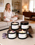 Set 4 Pack 26 oz 200 AOOVOO Crystal Soothing Candles for Women - Soy Wax Candle for Home Scented, Hour Long Lasting