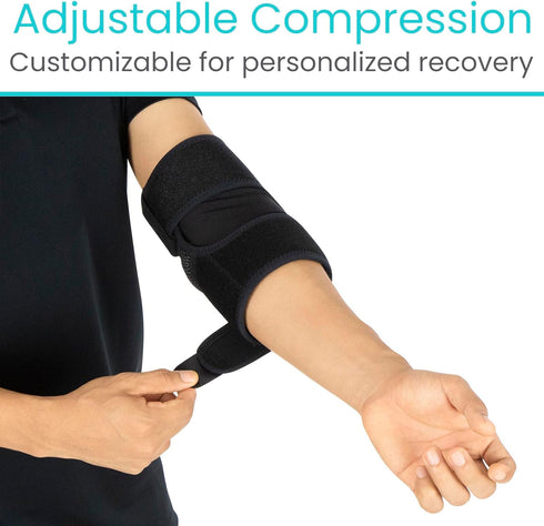 Vive Elbow Brace - Tennis Compression Sleeve for Golfers, Bursitis, Left or Right Arm - Tendonitis Support Strap