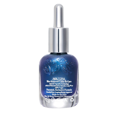Nailtopia Plant-Based Chip Free Nail Lacquer - Non Toxic, Long-Lasting Strengthening Polish - Ride The Wave - 0.41oz