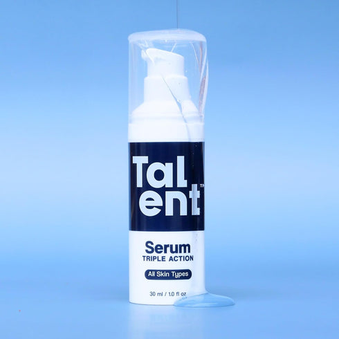 TALENT Men’s Triple Action Serum, 1.0 fl oz - Fragrance-Free, Non-Greasy, Anti-Aging, Deep Hydration for Sensitive Skin