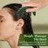 Healeved Green Jade Scalp Massage, Natural Gua Sha Comb for Head Relaxation, Wide Tooth Jade Comb for Blood