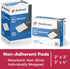 Dealmed Sterile Non-Adherent Gauze Pads 2" x 3", Non-Adhesive Wound Dressing, Box of 100, Highly Absorbent