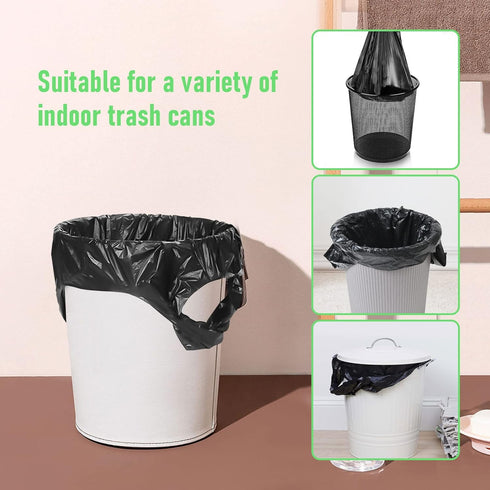 Small Trash Bags, 100 Counts, Black, Thicken Value Pack, 4 Gallon Trash Bags for Bathroom Kitchen