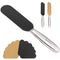 Professional Pedicure Foot File, Coarse/Fine Double Side Reusable Stainless Steel Cracked Skin Corns Callus Remover
