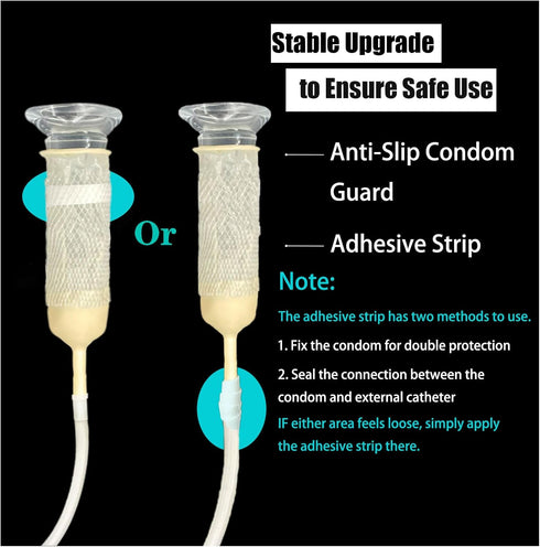 Wellgood 7pcs 1000ml 2000ml 30MM Latex Condoms Catheter for Men, External Catheter with Leg Bag & Urine Bag