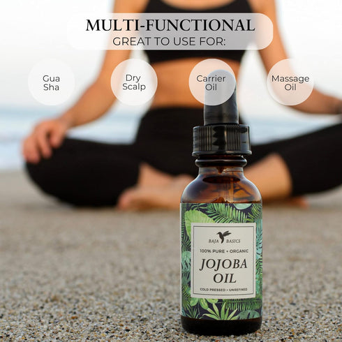 Pure Jojoba Oil for Skin, Cold Pressed Moisturizer for Face, Body, Nails, and Hair – 4 oz Bottle