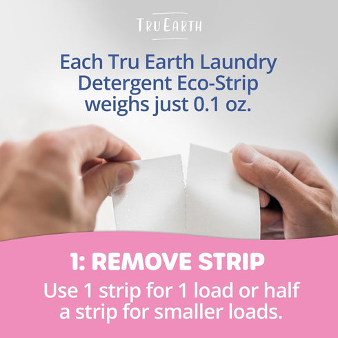 Tru Earth Hypoallergenic Baby Laundry Detergent Sheets, 32 Count, Fragrance Free for Sensitive Skin, Up to 64 Loads