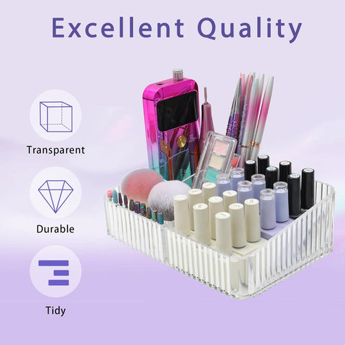 Nail Drill Machine & Bits Storage Box, 10 Holes Transparent Acrylic Holder for Professional Nail Drill Tools