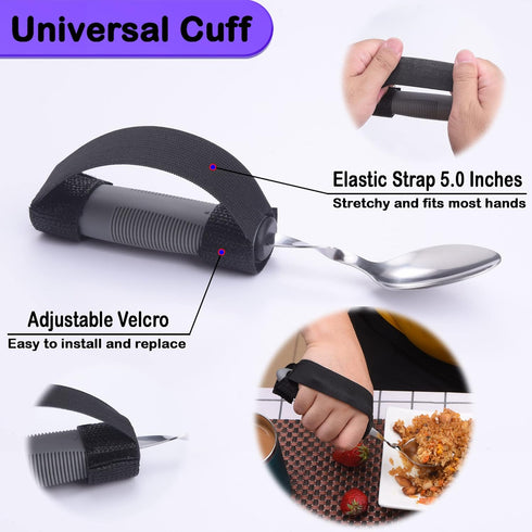 Weighted Silverware for Parkinson's Patients, Adaptive Eating Utensils for Hand Tremors, Built Up for Elderly