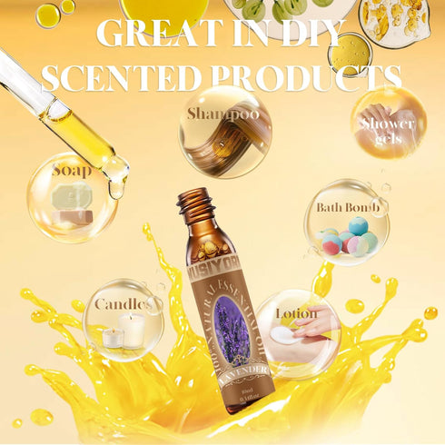 wusiyork 10ML 100% 0.34 Oz/Lavender Lavender Essential Oil - Pure and Natural Therapeutic Grade Oils for Aromatherapy