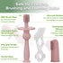Set haakaa Training Toothbrush Oral Care Kit, Soft Silicone Toothbrush for Baby, Infants, Toddlers & Kids, Blush
